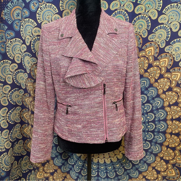 Nicole Miller marbled pink suit jacket - Picture 1 of 12